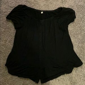 Black off the shoulder blouse